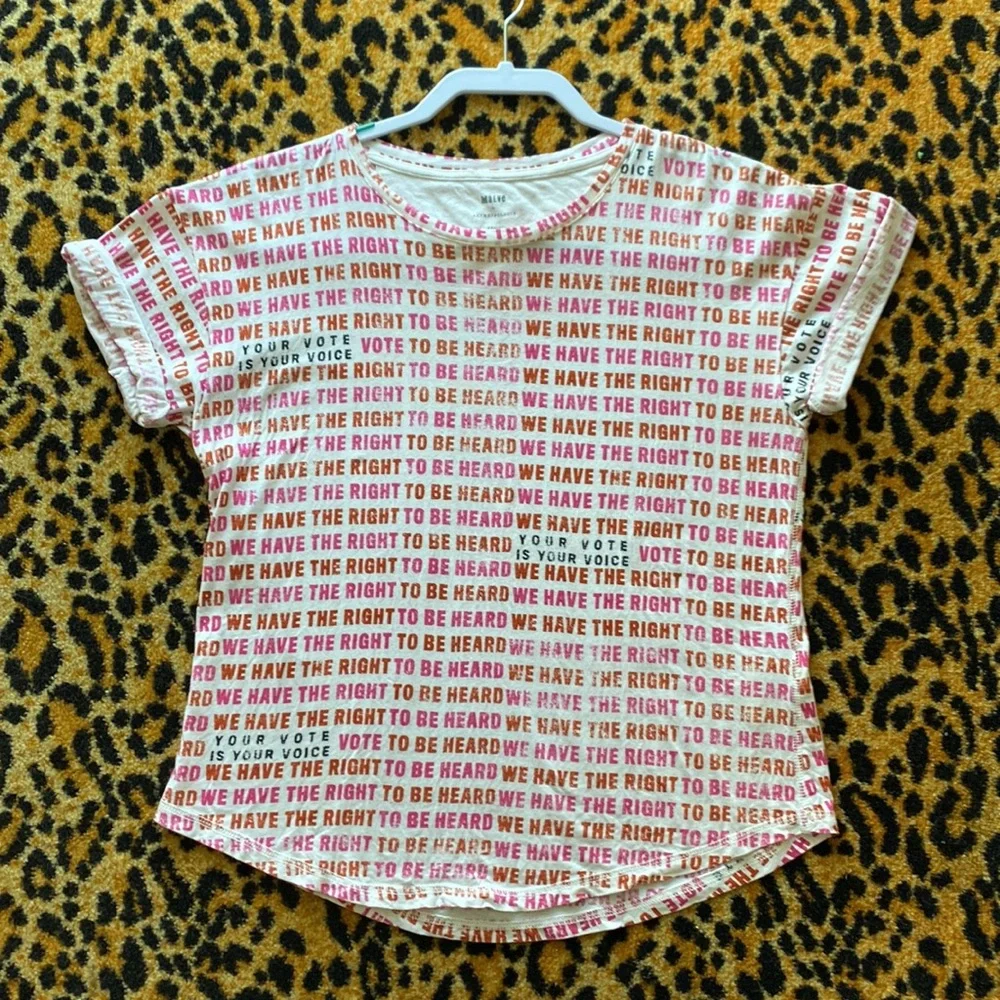 Maeve (Anthropologie) "Your VOTE is your VOICE" short sleeve tee S - Picture 3 of 12